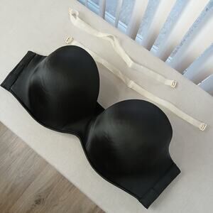 Lane Bryant Cacique Smooth Boost Strapless Multiway Black Bra 42DD DL11070783